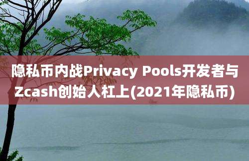 隐私币内战Privacy Pools开发者与Zcash创始人杠上(2021年隐私币)