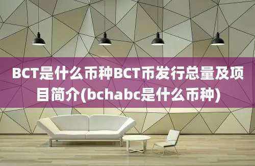 BCT是什么币种BCT币发行总量及项目简介(bchabc是什么币种)