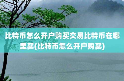 比特币怎么开户购买交易比特币在哪里买(比特币怎么开户购买)