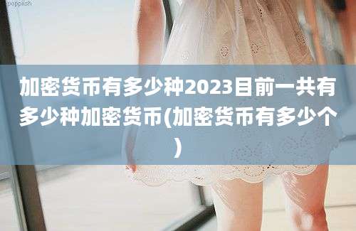 加密货币有多少种2023目前一共有多少种加密货币(加密货币有多少个)