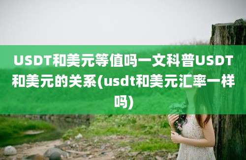 USDT和美元等值吗一文科普USDT和美元的关系(usdt和美元汇率一样吗)