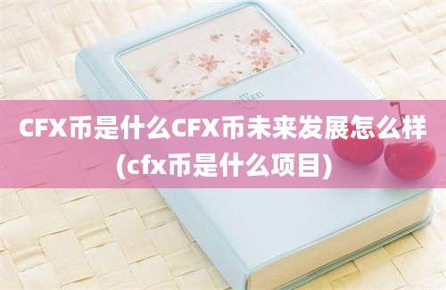 CFX币是什么CFX币未来发展怎么样(cfx币是什么项目)