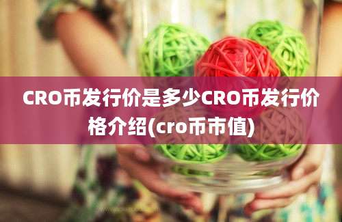 CRO币发行价是多少CRO币发行价格介绍(cro币市值)