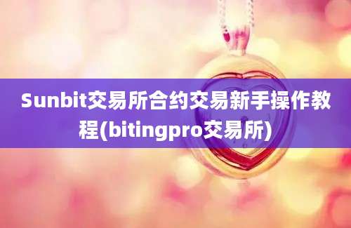 Sunbit交易所合约交易新手操作教程(bitingpro交易所)