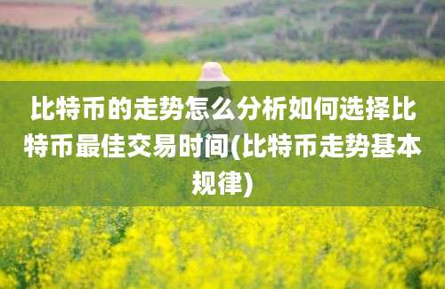 比特币的走势怎么分析如何选择比特币最佳交易时间(比特币走势基本规律)