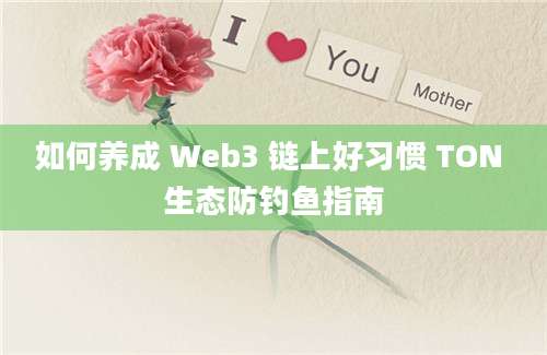 如何养成 Web3 链上好习惯 TON 生态防钓鱼指南