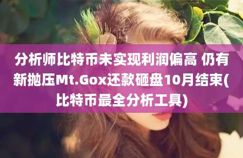 分析师比特币未实现利润偏高 仍有新抛压Mt.Gox还款砸盘10月结束(比特币最全分析工具)