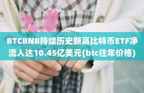 BTCBNB持续历史新高比特币ETF净流入达10.45亿美元(btc往年价格)