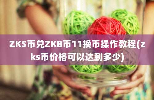 ZKS币兑ZKB币11换币操作教程(zks币价格可以达到多少)