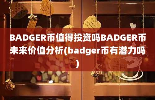 BADGER币值得投资吗BADGER币未来价值分析(badger币有潜力吗)