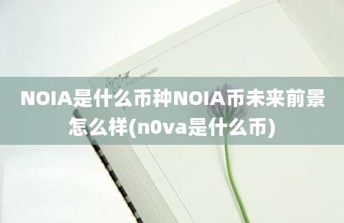 NOIA是什么币种NOIA币未来前景怎么样(n0va是什么币)