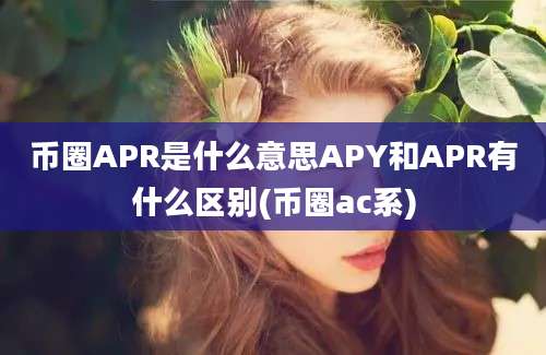 币圈APR是什么意思APY和APR有什么区别(币圈ac系)