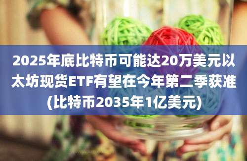 2025年底比特币可能达20万美元以太坊现货ETF有望在今年第二季获准(比特币2035年1亿美元)