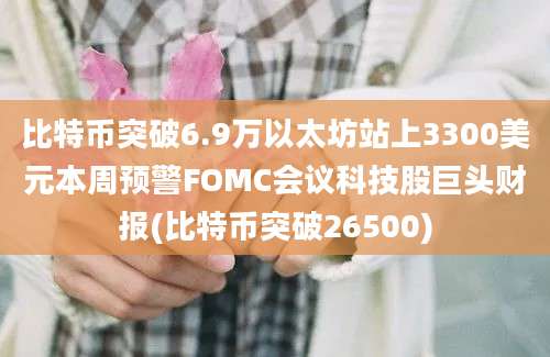 比特币突破6.9万以太坊站上3300美元本周预警FOMC会议科技股巨头财报(比特币突破26500)