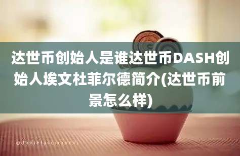 达世币创始人是谁达世币DASH创始人埃文杜菲尔德简介(达世币前景怎么样)