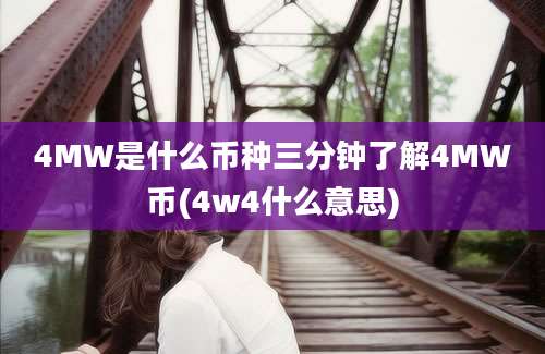 4MW是什么币种三分钟了解4MW币(4w4什么意思)