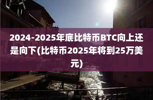 2024-2025年底比特币BTC向上还是向下(比特币2025年将到25万美元)