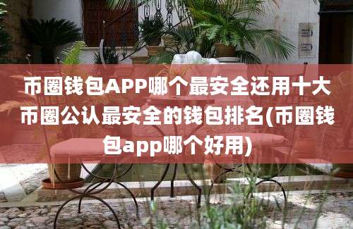 币圈钱包APP哪个最安全还用十大币圈公认最安全的钱包排名(币圈钱包app哪个好用)