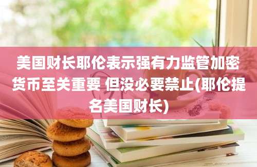 美国财长耶伦表示强有力监管加密货币至关重要 但没必要禁止(耶伦提名美国财长)