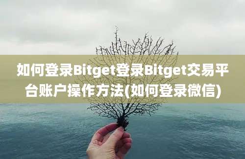 如何登录Bitget登录Bitget交易平台账户操作方法(如何登录微信)