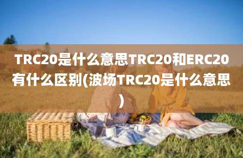 TRC20是什么意思TRC20和ERC20有什么区别(波场TRC20是什么意思)