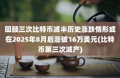 回顾三次比特币减半历史涨跌情形或在2025年8月后涨破16万美元(比特币第三次减产)