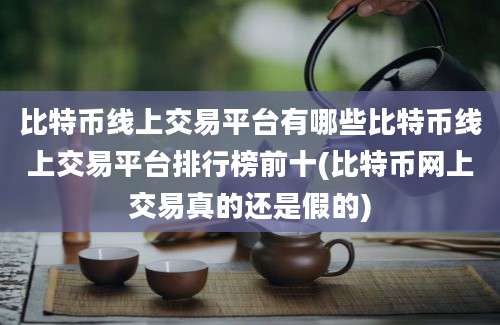 比特币线上交易平台有哪些比特币线上交易平台排行榜前十(比特币网上交易真的还是假的)