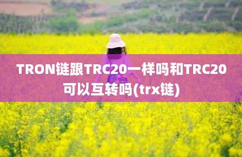 TRON链跟TRC20一样吗和TRC20可以互转吗(trx链)