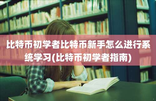 比特币初学者比特币新手怎么进行系统学习(比特币初学者指南)