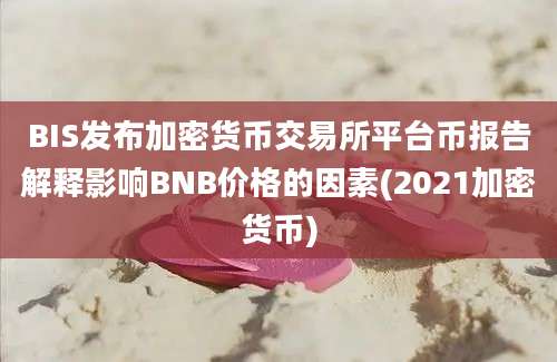 BIS发布加密货币交易所平台币报告解释影响BNB价格的因素(2021加密货币)