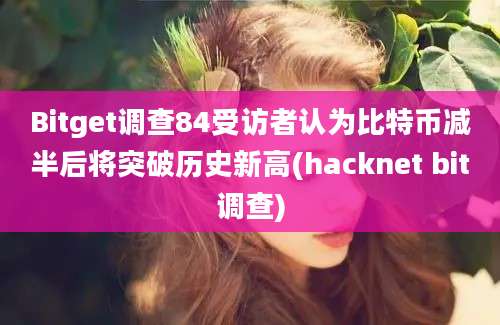 Bitget调查84受访者认为比特币减半后将突破历史新高(hacknet bit调查)