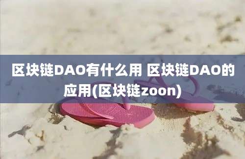 区块链DAO有什么用 区块链DAO的应用(区块链zoon)