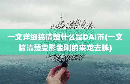 一文详细搞清楚什么是DAI币(一文搞清楚变形金刚的来龙去脉)