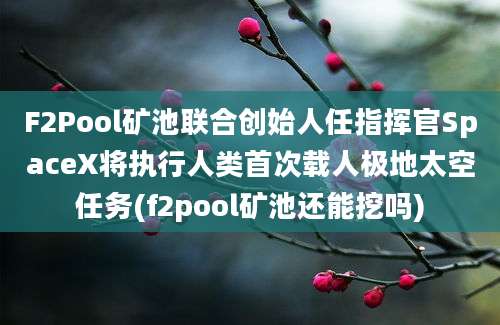 F2Pool矿池联合创始人任指挥官SpaceX将执行人类首次载人极地太空任务(f2pool矿池还能挖吗)