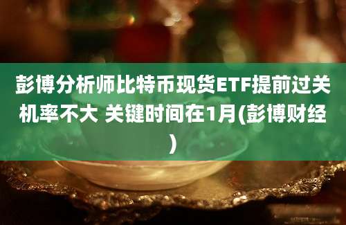 彭博分析师比特币现货ETF提前过关机率不大 关键时间在1月(彭博财经)