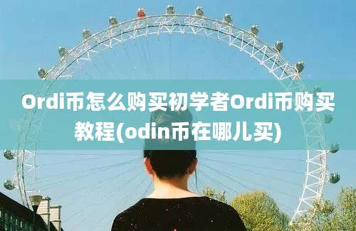 Ordi币怎么购买初学者Ordi币购买教程(odin币在哪儿买)