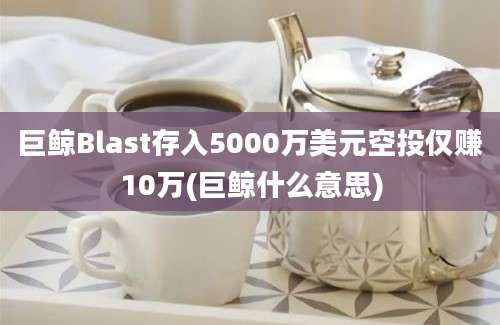 巨鲸Blast存入5000万美元空投仅赚10万(巨鲸什么意思)