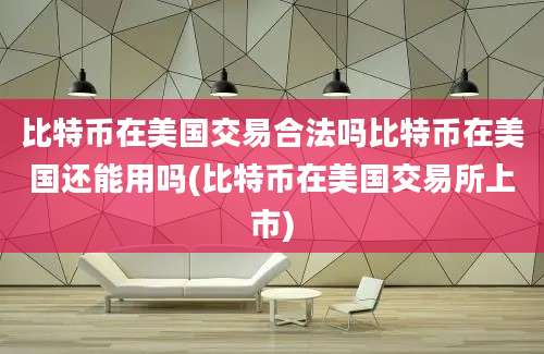 比特币在美国交易合法吗比特币在美国还能用吗(比特币在美国交易所上市)