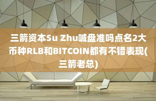 三箭资本Su Zhu喊盘准吗点名2大币种RLB和BITCOIN都有不错表现(三箭老总)