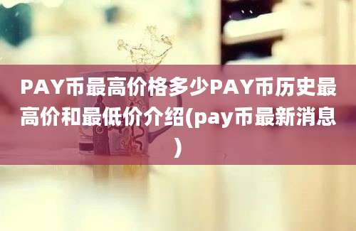 PAY币最高价格多少PAY币历史最高价和最低价介绍(pay币最新消息)