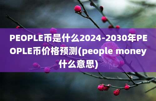 PEOPLE币是什么2024-2030年PEOPLE币价格预测(people money什么意思)