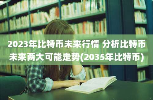 2023年比特币未来行情 分析比特币未来两大可能走势(2035年比特币)