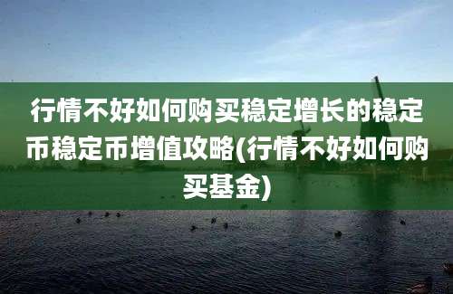 行情不好如何购买稳定增长的稳定币稳定币增值攻略(行情不好如何购买基金)