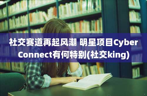 社交赛道再起风潮 明星项目CyberConnect有何特别(社交king)