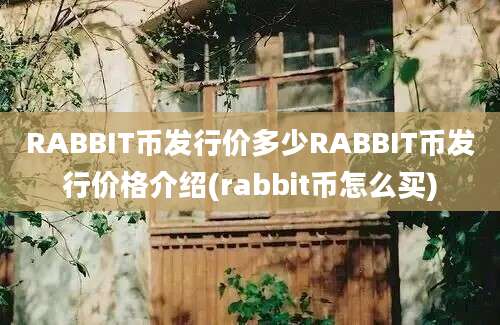 RABBIT币发行价多少RABBIT币发行价格介绍(rabbit币怎么买)