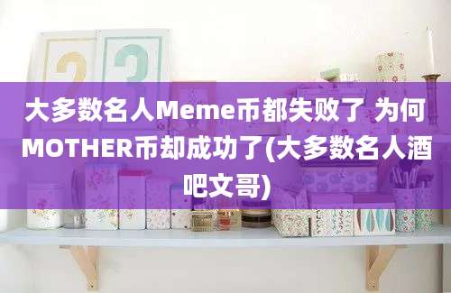 大多数名人Meme币都失败了 为何MOTHER币却成功了(大多数名人酒吧文哥)