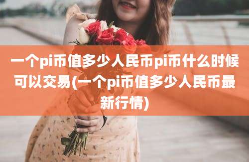 一个pi币值多少人民币pi币什么时候可以交易(一个pi币值多少人民币最新行情)