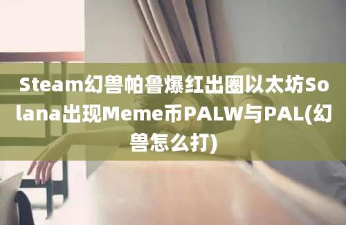 Steam幻兽帕鲁爆红出圈以太坊Solana出现Meme币PALW与PAL(幻兽怎么打)