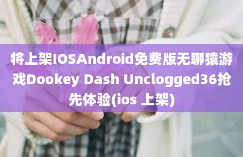 将上架IOSAndroid免费版无聊猿游戏Dookey Dash Unclogged36抢先体验(ios 上架)