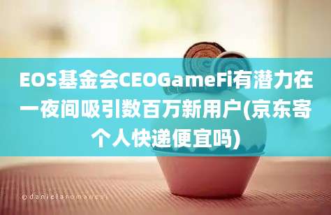 EOS基金会CEOGameFi有潜力在一夜间吸引数百万新用户(京东寄个人快递便宜吗)